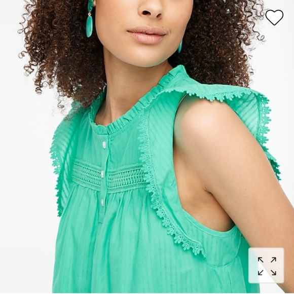 ✨2xHP✨J.Crew Sleeveless Ruffle Top - Picture 6 of 7